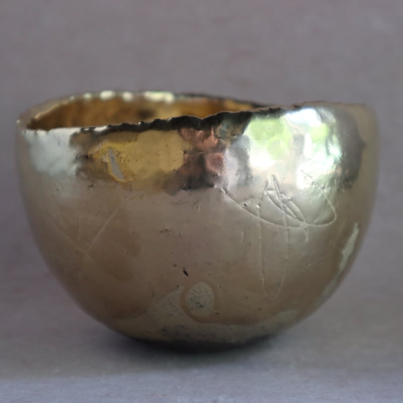 金彩線刻文茶盌 002 | 桃居 online 展覧会