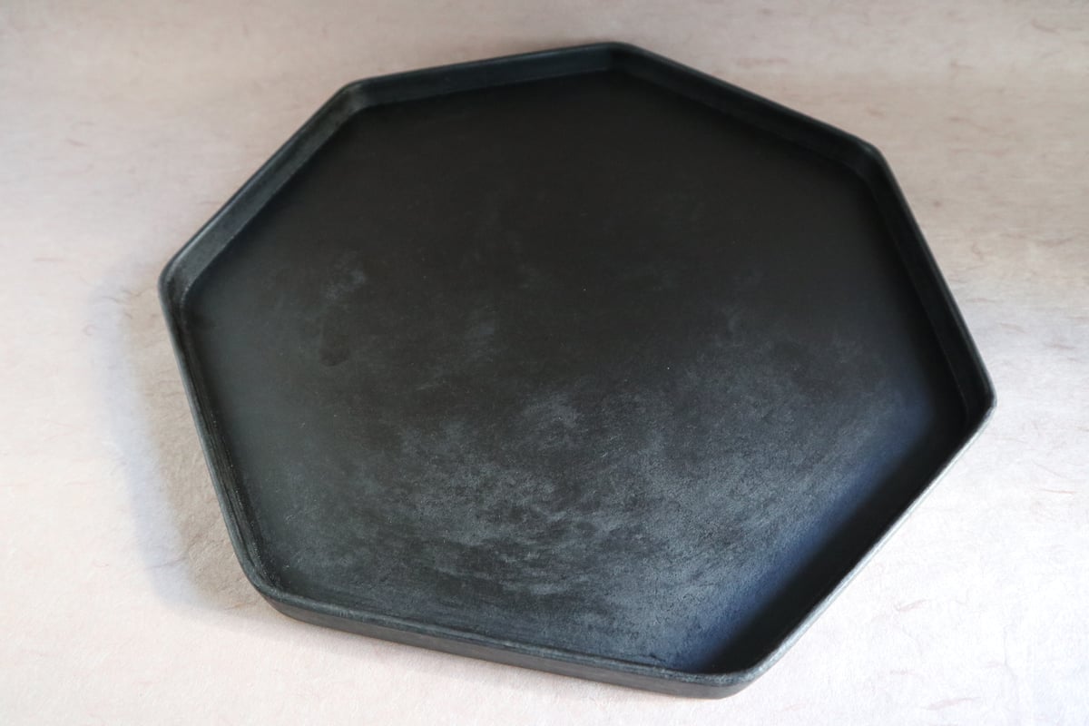 徒慈　鉄媒染　六角盆　盆プレート　新品未使用 徒慈 鉄媒染 六角盆 盆プレート 新品未使用 徒慈 鉄媒染 六角