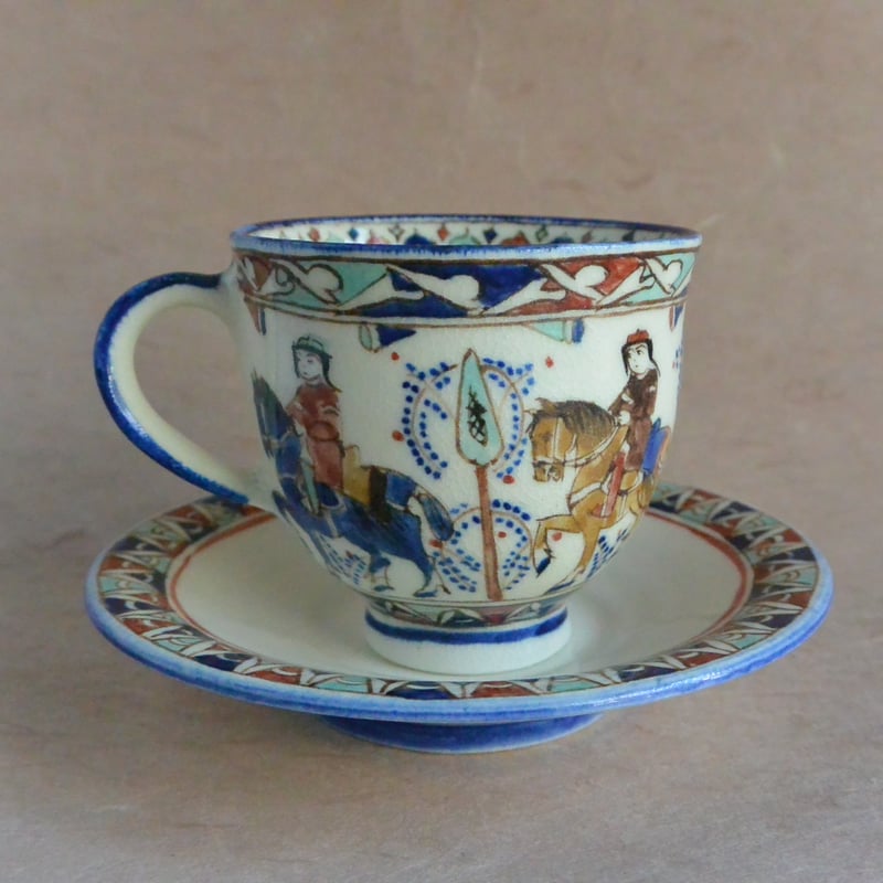 色絵ペルシャ騎馬文 コーヒーカップ＆ソーサー 017 | 桃居 online 展覧会