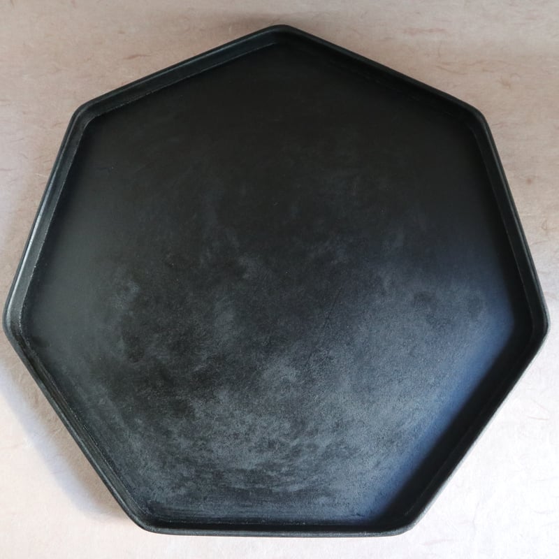 徒慈　鉄媒染　六角盆　盆プレート　新品未使用 徒慈 鉄媒染 六角盆 盆プレート 新品未使用 徒慈 鉄媒染 六角