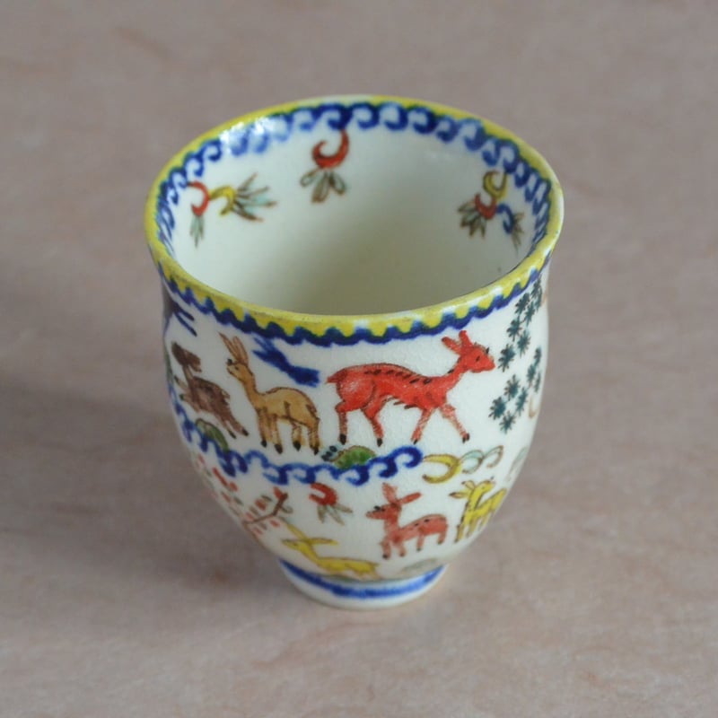 色絵中高杯 色絵百鹿文 杯 004 | 桃居 online 展覧会