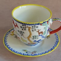 色絵百鹿文カップ＆ソーサー 024