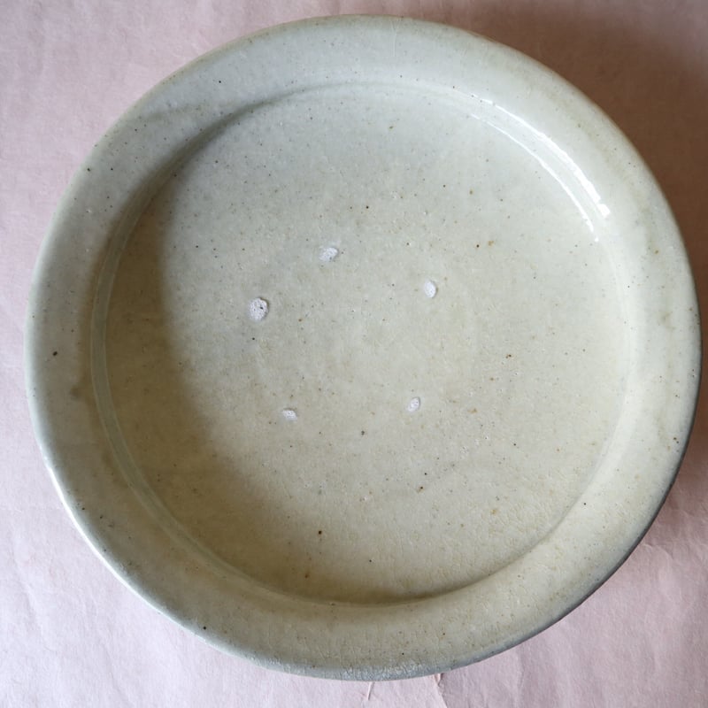 桃皿、粉引皿セット 粉引皿 002 | 桃居 online 展覧会