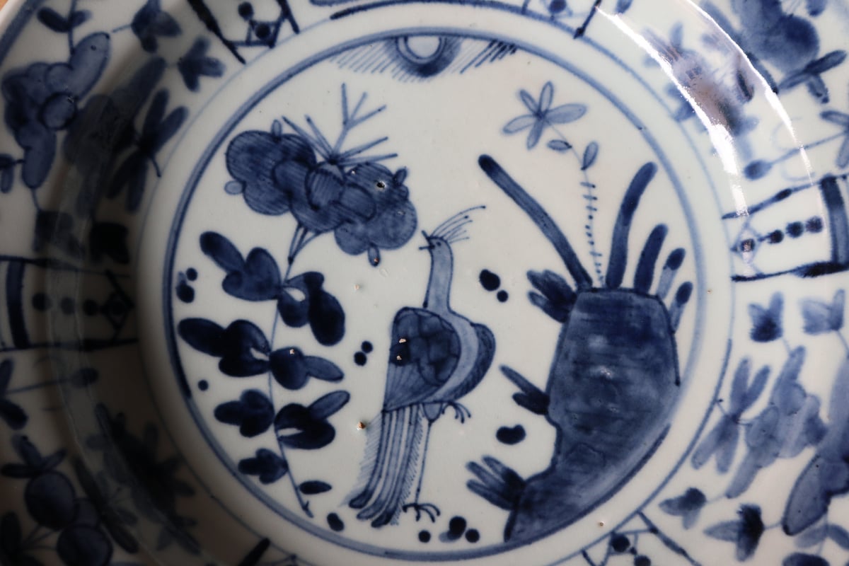 新品 清水なお子さん 芙蓉手花鳥文稜花鉢 2枚 新品 清水なお子さん 芙蓉手花鳥文稜花鉢 2枚