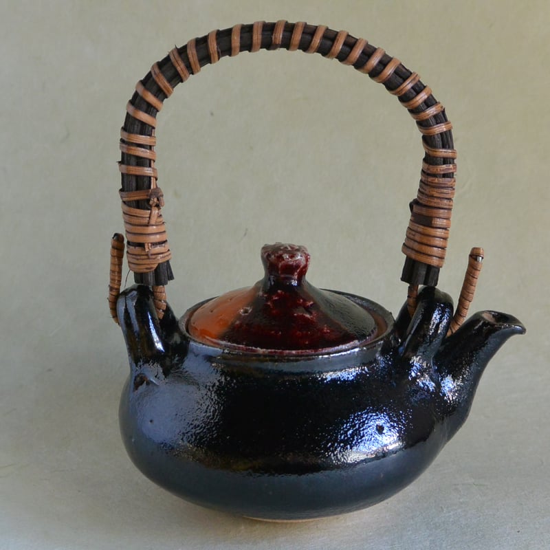 黒釉オレンヂ彩土瓶蒸し 067 | 桃居 online 展覧会