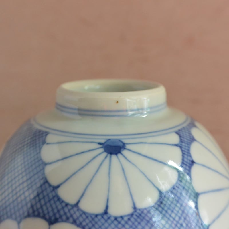 中国 菊形托付　手付菊形碗　f2221208 染付菊花文飯碗 032 | 桃居 online 展覧会