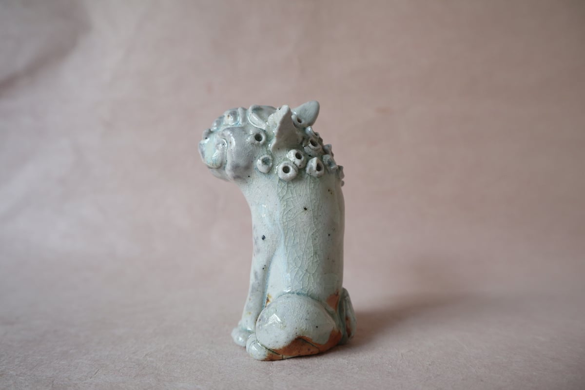 白磁獅子狛犬 074A | 桃居 online 展覧会