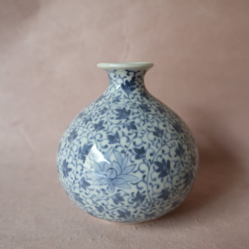 出石焼 花柄 染付 一升 徳利 [B31383] 【公式通販】