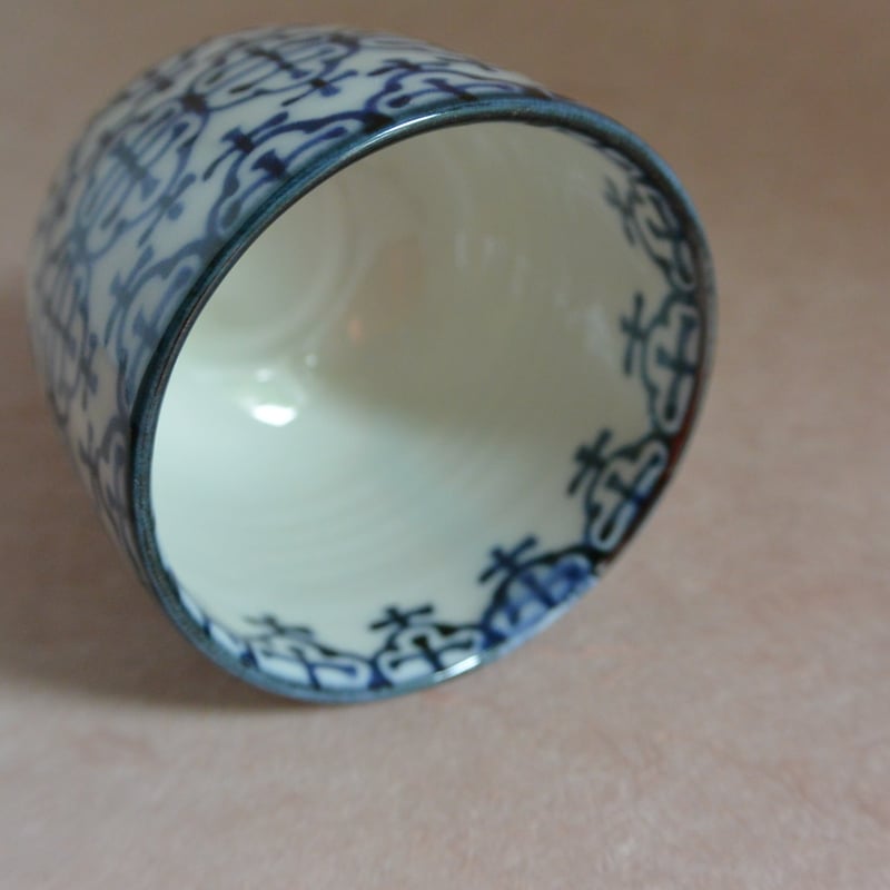 2716 染付香合　竹虎文　徳昇作 2716 染付香合 竹虎文 徳昇作 2716 染付香合 竹虎文 徳