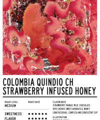 [100g][Medium Roast] Colombia キンディオ Quindio CH Strawberry Infused Honey