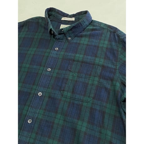 USED LL Bean ボタンダウンネルシャツ XL ブラックウォッチ
