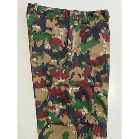 USED 80's スイス軍　M83 アルペンカモカーゴパンツ  44/72
