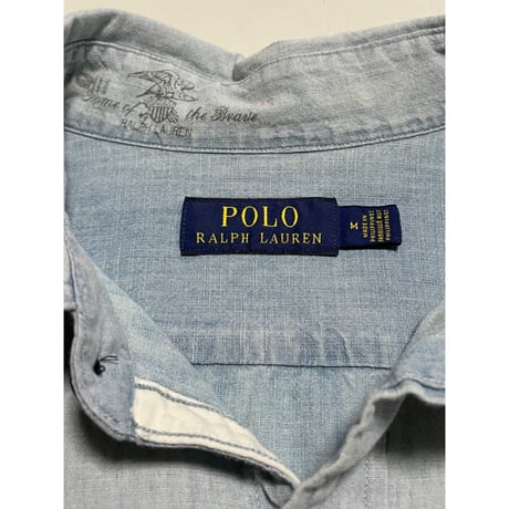 USED POLO ラルフローレン シャンブレーシャツ M