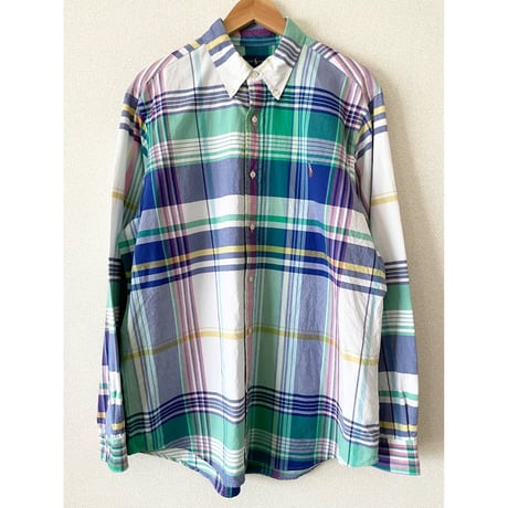 USED RALPH LAUREN CLASSIC FIT オックスフォード　ボタンダウンシャツ XL