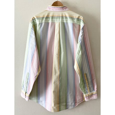 USED Brooks Brothers ブルックスブラザーズ　マルチカラーストライプ　ボタンダウンシャツ L 1