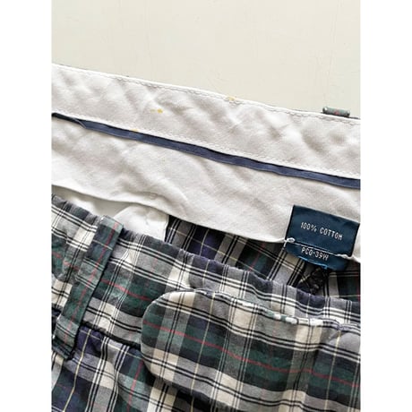 USED POLO ラルフローレン タータンチェックショートパンツ  36