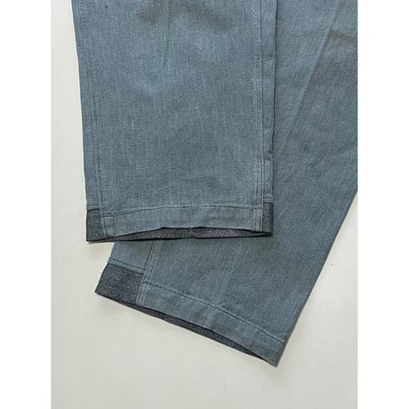 USED スイス軍　デニムワークパンツ　メタルボタン 36/30相当 28