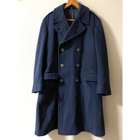 VINTAGE 40's USAF WOOL OVERCOAT 39L  BLUE-85