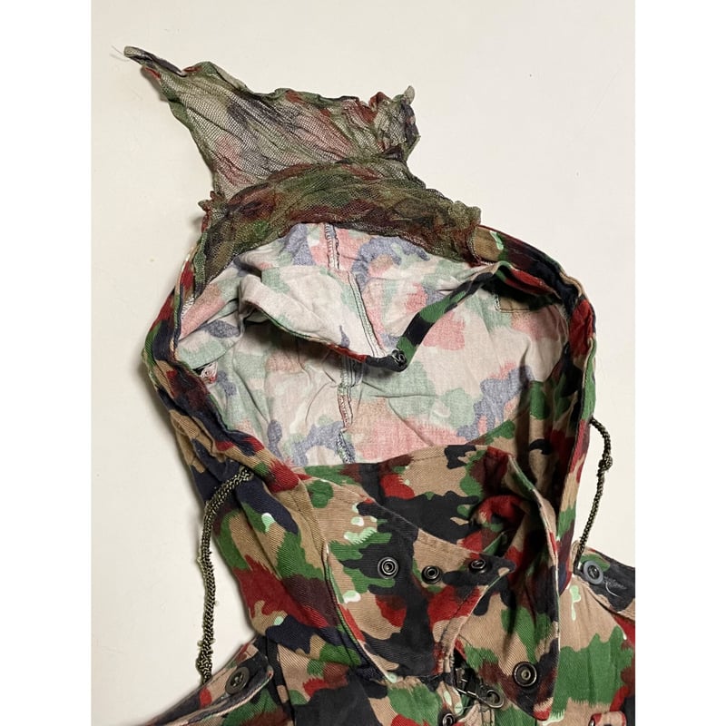 特価 スイス軍 アルペンカモ ジャケット サイズ48 ＋専用バックパック スイス軍 M57 フィールドジャケット バックパック付 アルペン
