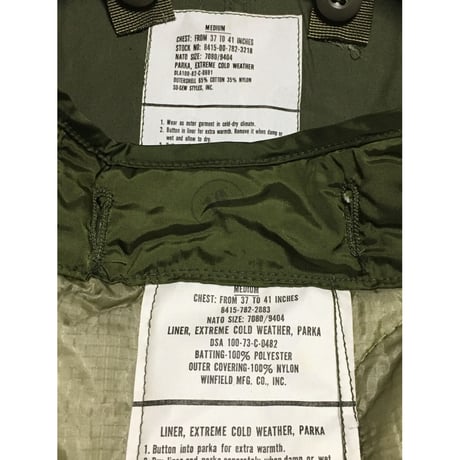 DEAD STOCK M65フィッシュテールパーカー　ライナー付き　MEDIUM デッドストック