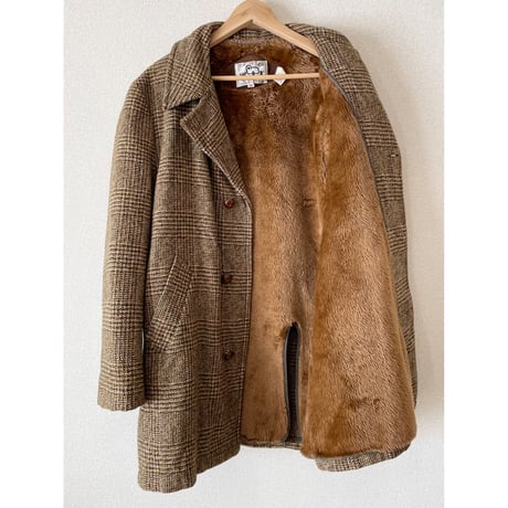 USED 70's Woolrich 裏ボアウールコート 40 グレンチェック