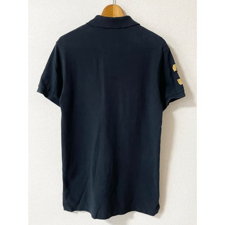 USED POLO ラルフローレン BIGポニーポロシャツ CUSTOM FIT 黒 XS