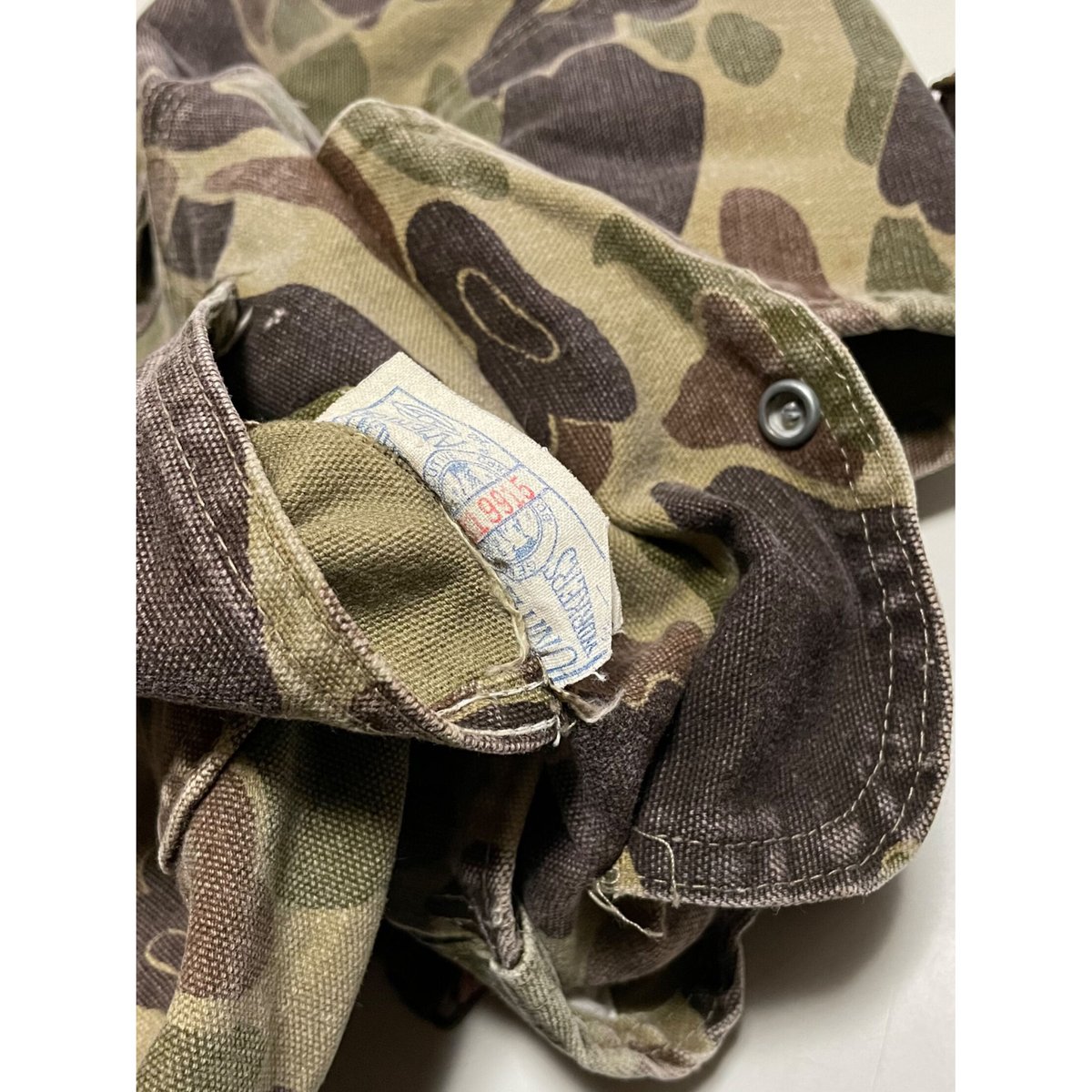 USED 80's carhartt ダックハンターカモ オーバーオール 34/30 プリント