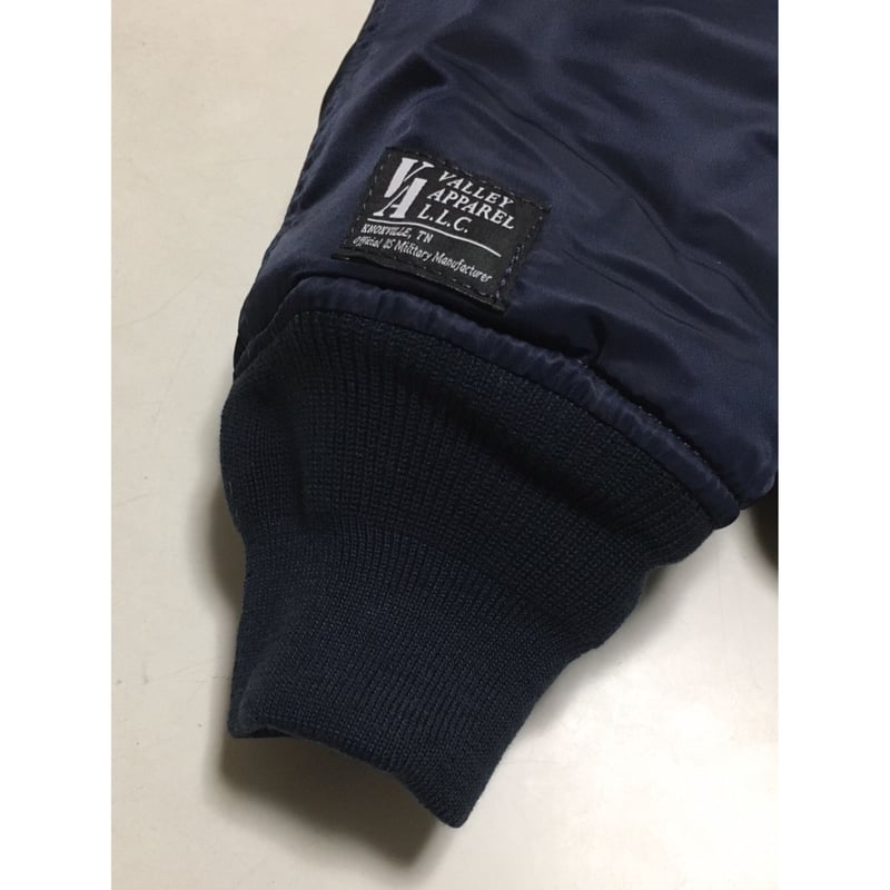 VALLEY APPAREL バレイアパレル MA-1 ネイビー Made in USA | VALLEY APPAREL バレイアパレル MA-1 ネイビー Made in USA |