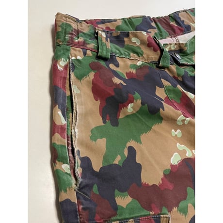 USED 80's スイス軍　M83 アルペンカモカーゴパンツ  44/72