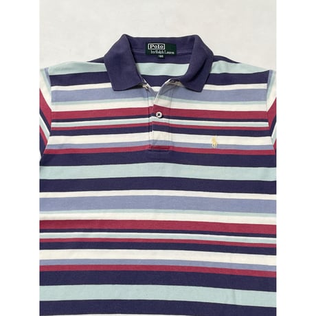 USED 90's POLOラルフローレン ボーダーポロシャツ　ボーイズ160