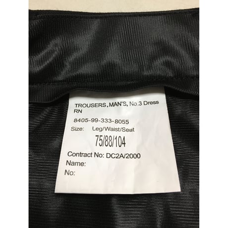 USED ロイヤルネイビー No3 ドレストラウザー 黒　75/88/104 イギリス海軍