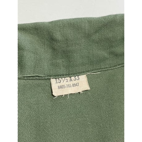 VINTAGE 60's  US ARMY OG107 ユーティリティシャツ　シャツ袖 2nd 15 1/2×33