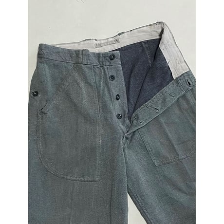 USED スイス軍　デニムワークパンツ 32/28相当 63