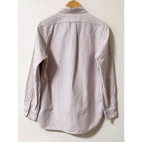 USED Ralph Lauren オックスフォードストライプボタンダウンシャツ L