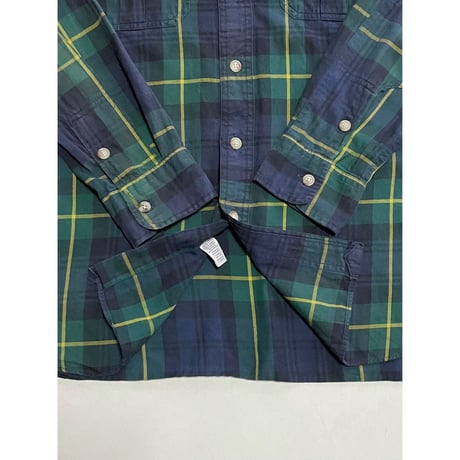 USED POLO ラルフローレン タータンチェック ミリタリーシャツ M