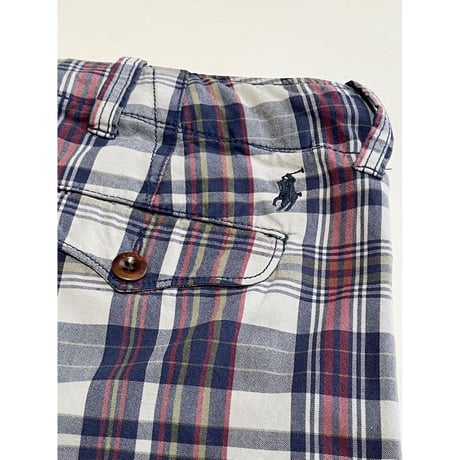 USED POLO ラルフローレン マドラスチェック　ショートパンツ　美品