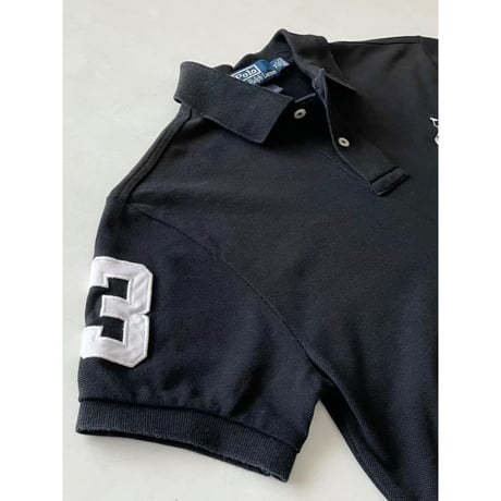 USED POLOラルフローレン BIGポニー　ポロシャツ　黒 M CUSTOM FIT