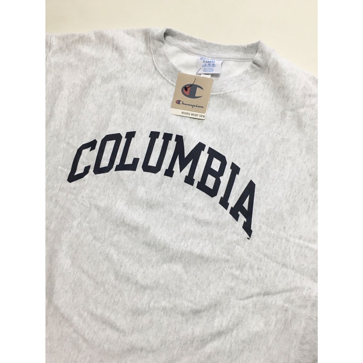 Champion リバースウィーブ CREW ヘザーグレー COLUMBIA