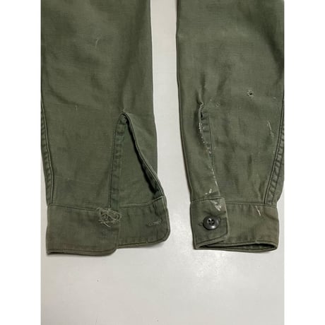 USED 60's OG107 コットンサテン シャツ袖2nd 15 1/2×35