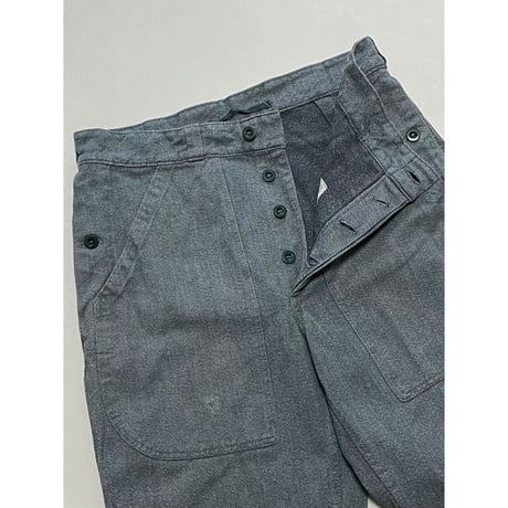 USED スイス軍　デニムワークパンツ 34/28相当 21