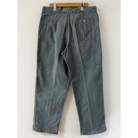 USED スイス軍　デニムワークパンツ メタルボタン　34/28相当 30