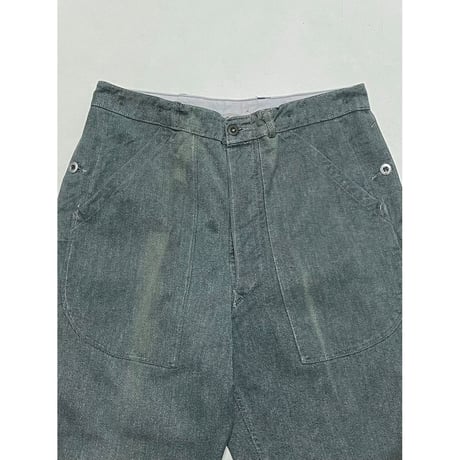 USED スイス軍　デニムワークパンツ 34/30相当 33