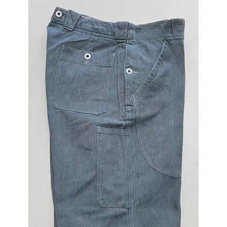 USED スイス軍　デニムワークパンツ　メタルボタン 36/30相当 28