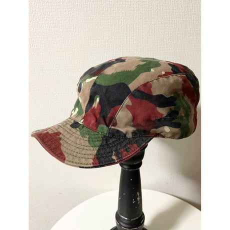 USED 80's スイス軍 M83 アルペンカモ　ワークキャップ L