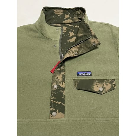 USED patagonia リバーシブルスナップT フリースグリセード Sサイズ