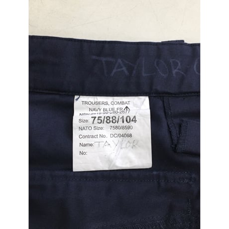 USED ロイヤルネイビー　カーゴパンツ 斜めポケット　75/88/104 イギリス軍