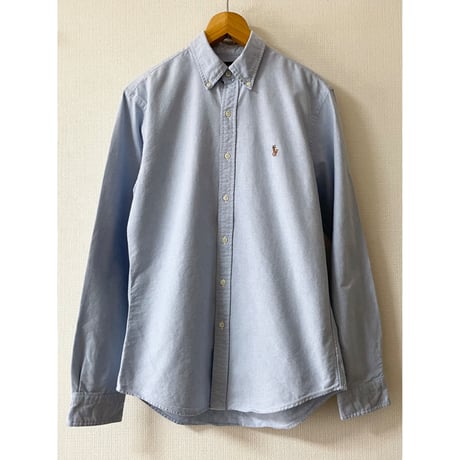 USED POLO ラルフローレン オックスフォード B/D シャツ　ブルー M