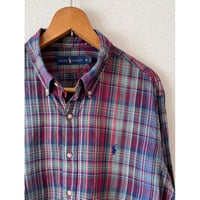 USED RALPH LAUREN ボタンダウンチェックシャツ XL