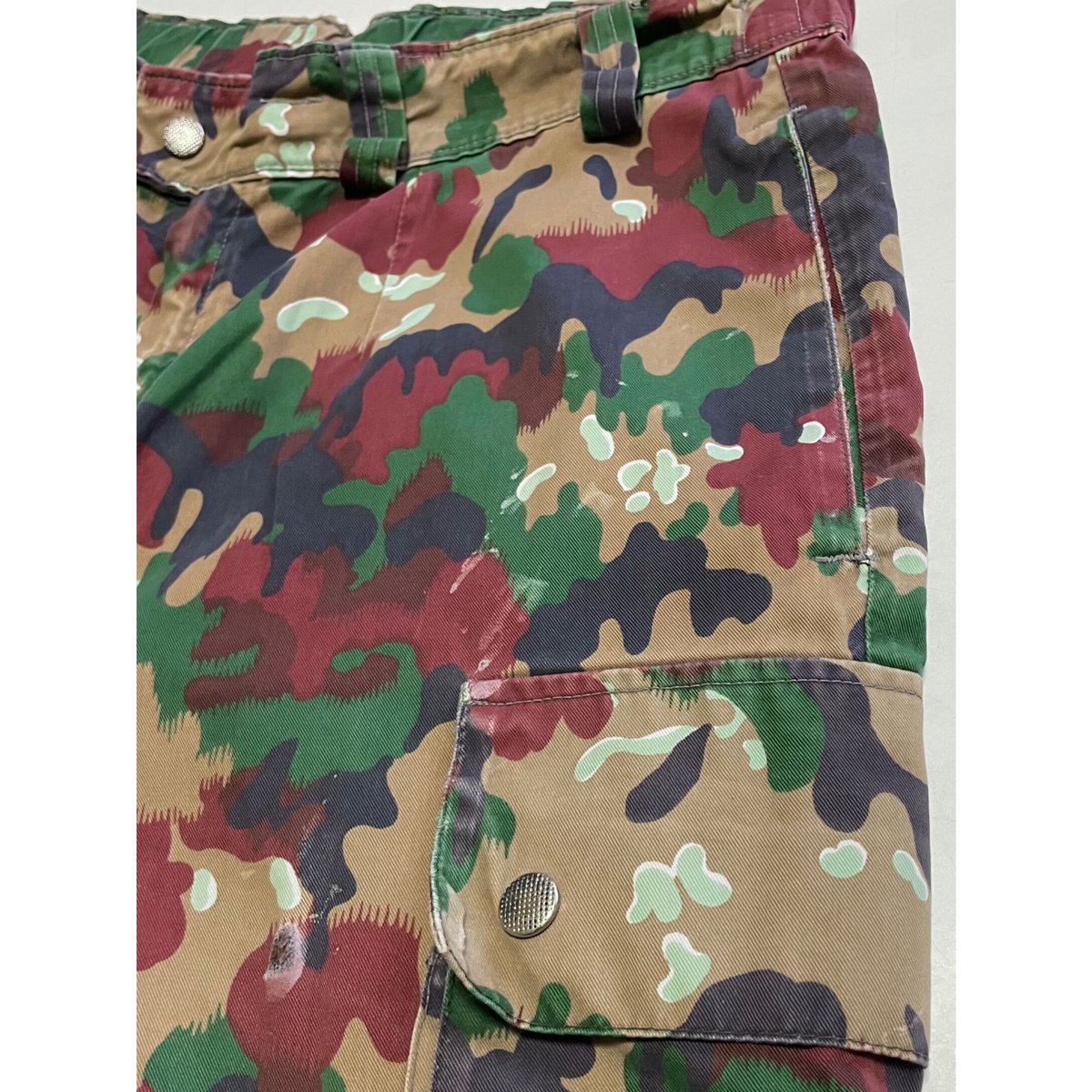 80s Swiss Army スイス軍実物 M83アルペンカモカーゴパンツ スイス軍 M-83 アルペンカモ カーゴパンツ - 古着屋