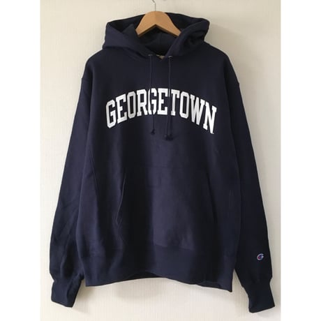 Champion リバースウィーブ HOOD NAVY GEORGETOWN チャンピオン